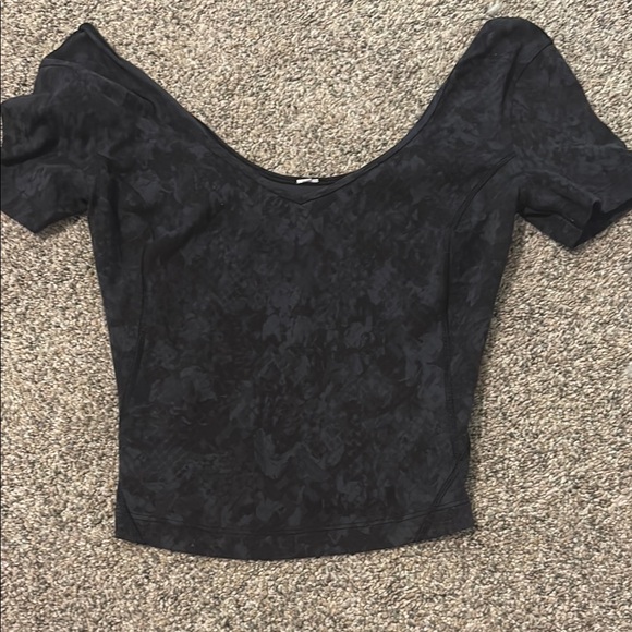 Lululemon Athletica Black Asymmetrical Fitted Bodysuit - Picture 1 of 3